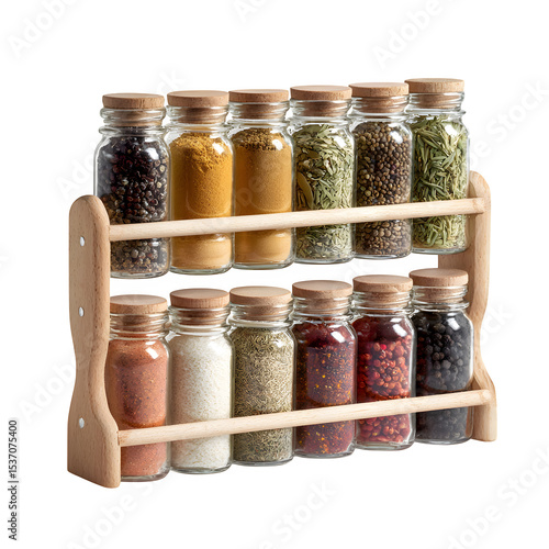 Fototapeta Naklejka Na Ścianę i Meble -  Adjustable spice rack isolated on a white background