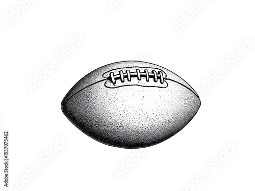 American football stipple illustration isolated on transparent background