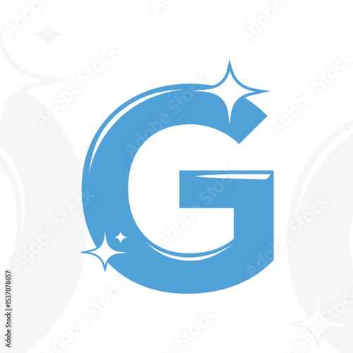 G Letter Sparkling Logo for Cleaning Company	