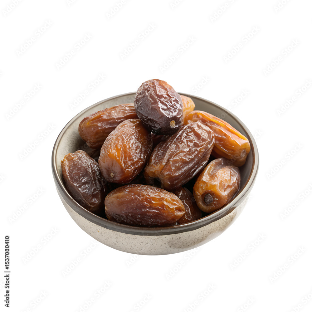Date Delights: A delightful arrangement of luscious, caramel-hued dates rests invitingly in a rustic ceramic bowl, an ode to nature's sweetness, perfect for culinary creations. Date Delights: A delightful arrangement of luscious, caramel-hued dates rests invitingly in a rustic ceramic bowl, an ode to nature's sweetness, perfect for culinary creations.