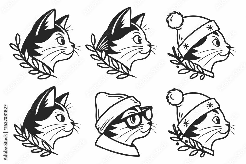 Obraz premium set of cats