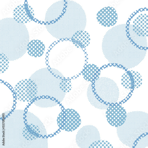 水色の手描き水玉模様の背景イラスト　Adobe Illustrator Artwork