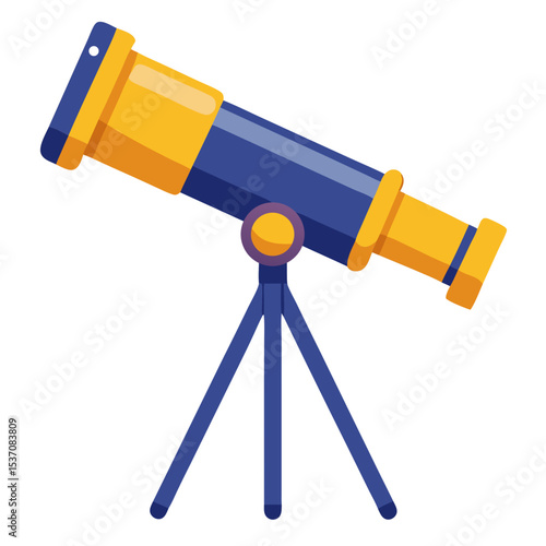 telescope on a white background