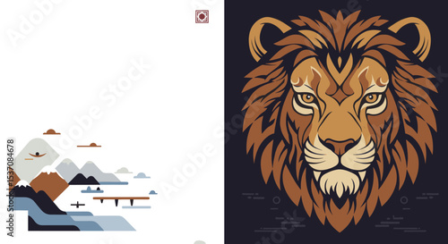 A traditional lion statue, possibly from Singapore, often seen in symbols representing strength, power, or heritage.