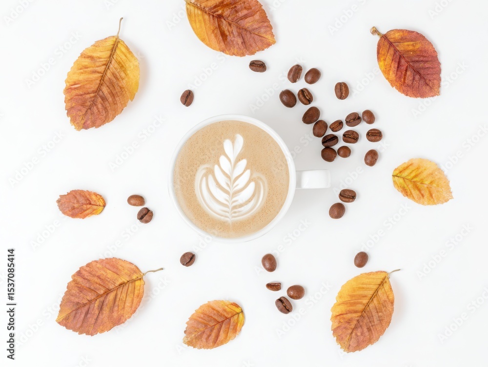 Autumn Latte Warmth a Cozy Coffee Aesthetic Still Life Autumn Latte Warmth a Cozy Coffee Aesthetic Still Life
