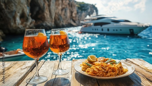 Wallpaper Mural Coastal Italian lunch with drinks Torontodigital.ca