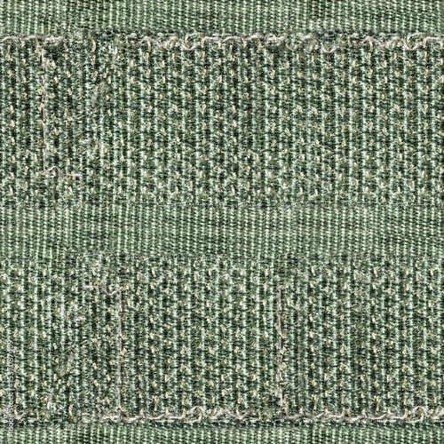 Bild auf Leinwand Seamless 4k photo texture of khaki green colored synthetic nylon velcro straps material