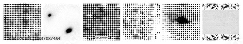 Vector Abstract black shapes forming a dynamic progression with December text.