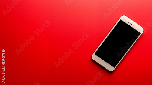 mobile phone on black background