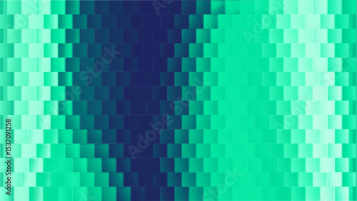 Abstract Glass Background with Ribbed Texture, Blue Green Gradient, and Premium 3D Effect. Vertical Lines and Pattern for Modern Decor, Wallpaper, or Cosmetic Design.