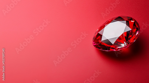 diamond on red background