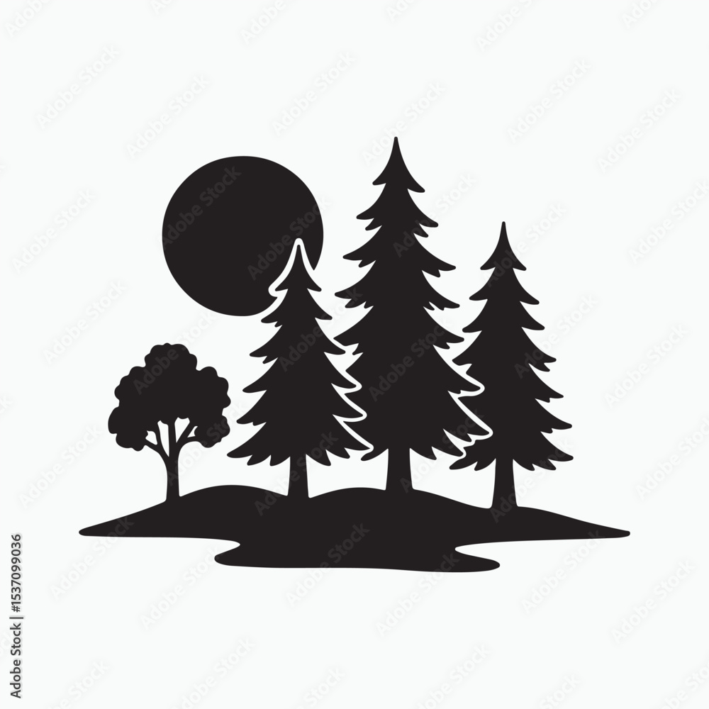 Obraz premium vector illustration of a tree
