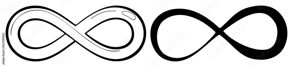 Vector Intertwined Infinity Symbols Showcase Continuous Loops Vector Intertwined Infinity Symbols Showcase Continuous Loops