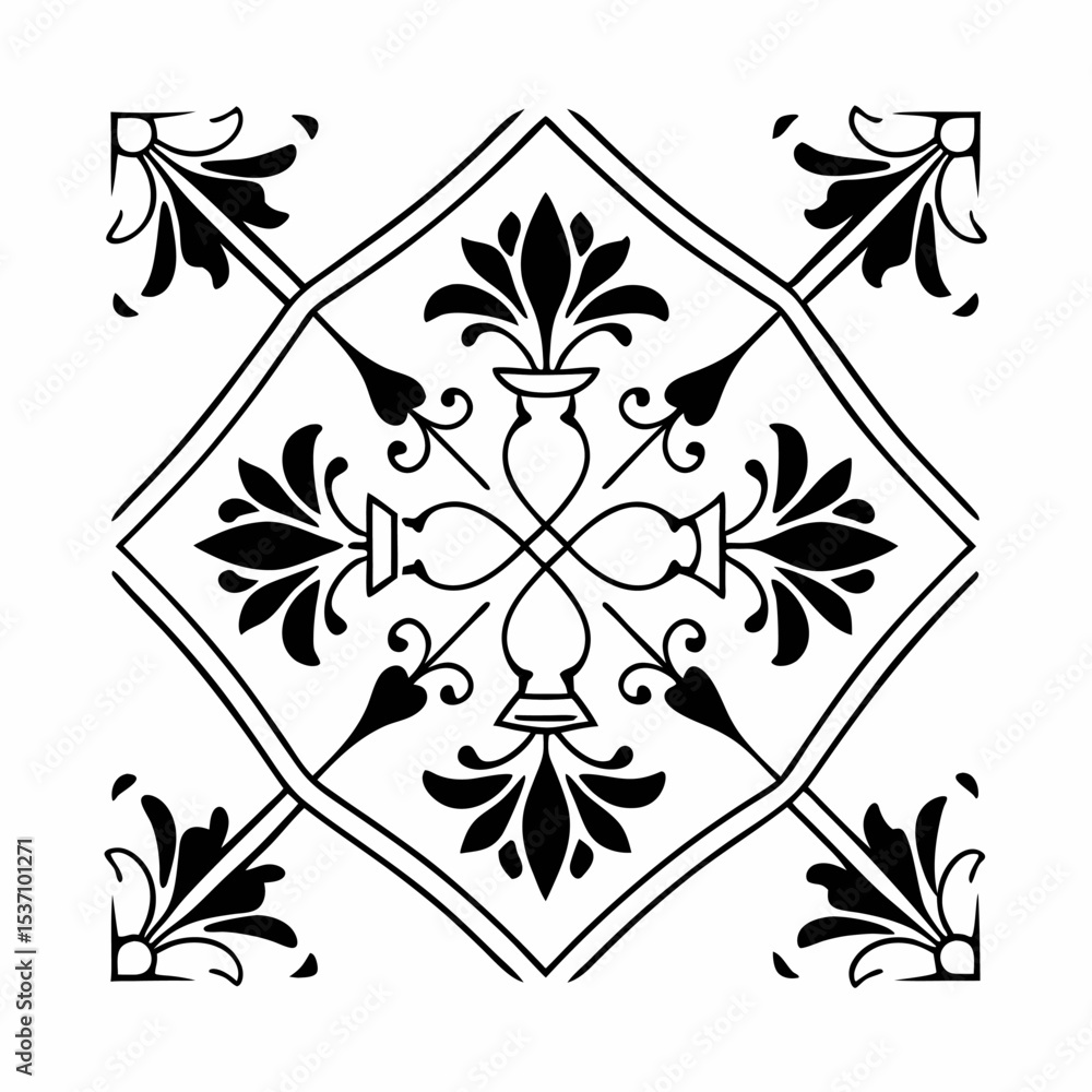 Fototapeta premium seamless floral pattern with flowers