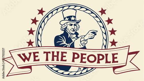 Vintage Uncle Sam Illustration We The People – Patriotic American Graphic