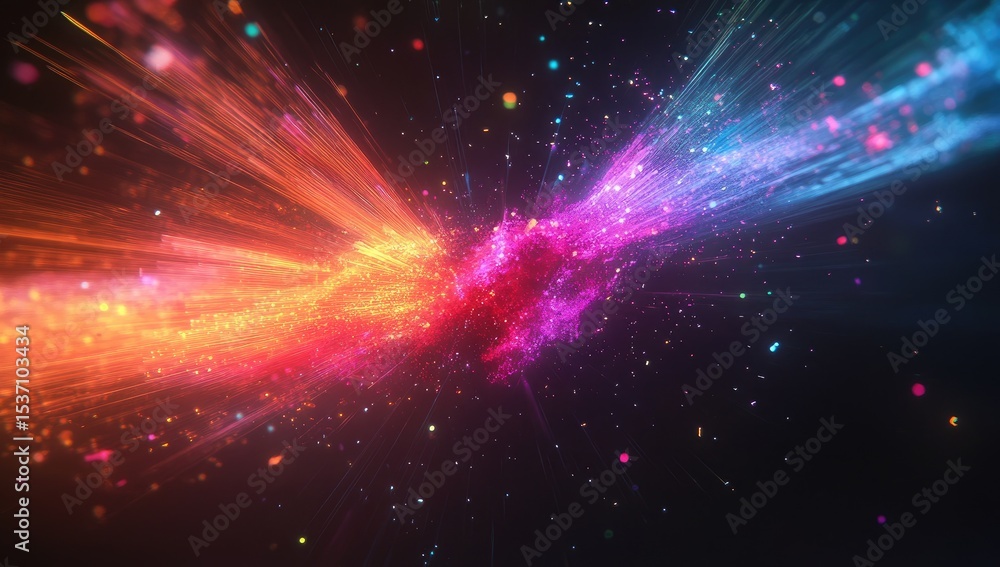 Naklejka premium Abstract explosion of vibrant colors