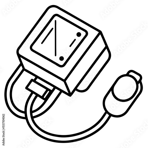 Blood Pressure Monitor outline vector