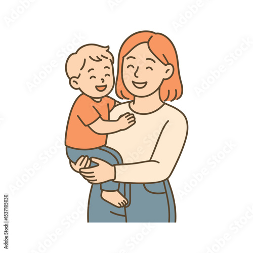 parenthood and people concept. Vector illustration