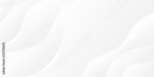 Abstract white and light gray wave modern soft luxury texture with smooth and clean vector subtle background illustration.