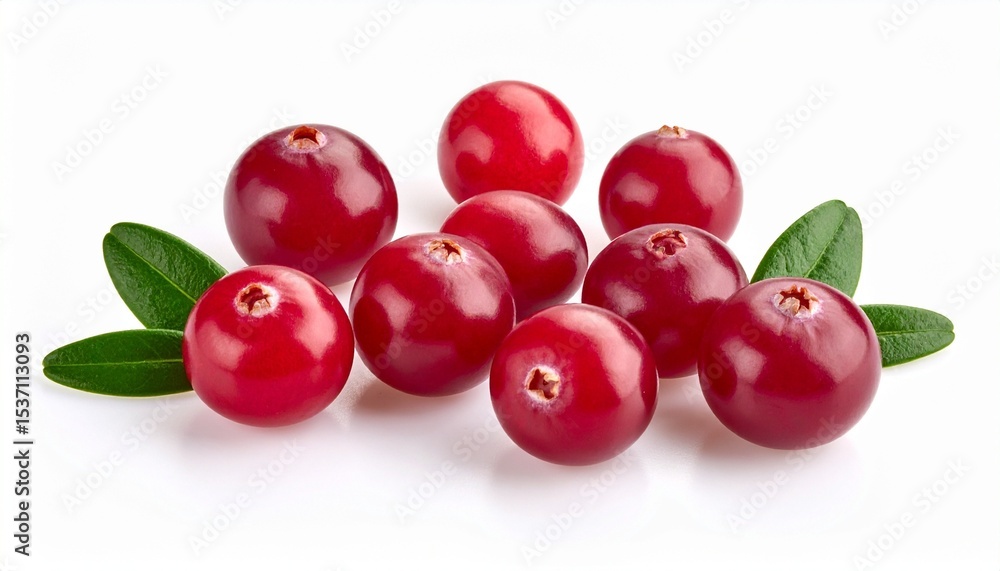 cranberries on white background cranberries on white background