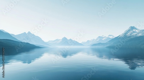 Wallpaper Mural Calm Mountain Lake with Clear Reflections Torontodigital.ca