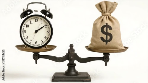 A symbolic representation of the balance between time and money