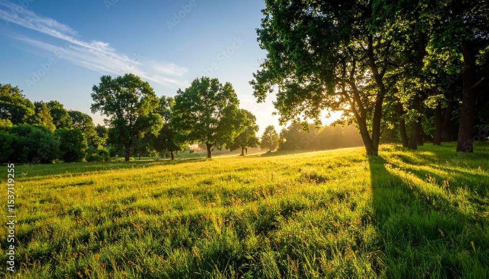 Fototapeta premium sunset in the field