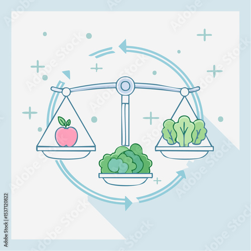 hand drawn vector illustration of an apple on paper