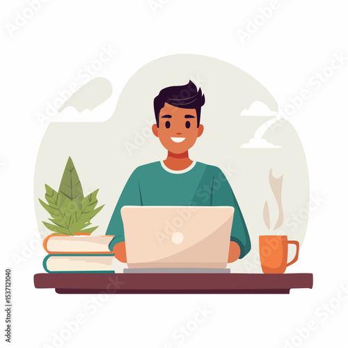 businessman working with laptop