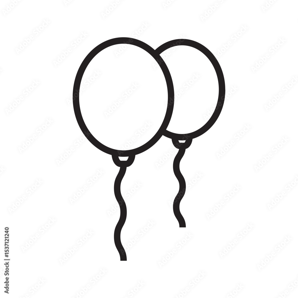 balloon icon. simple vector. eps balloon icon. simple vector. eps