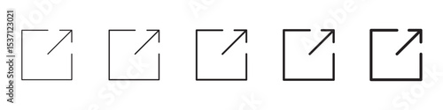 Window Maximize icons in black outline, solid and colored style