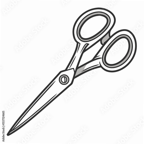 Professional hair cutting scissors isolated on white background