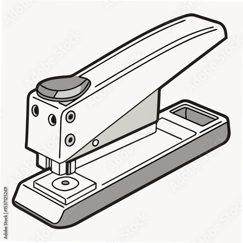 Professional stapler illustration isolated on white background