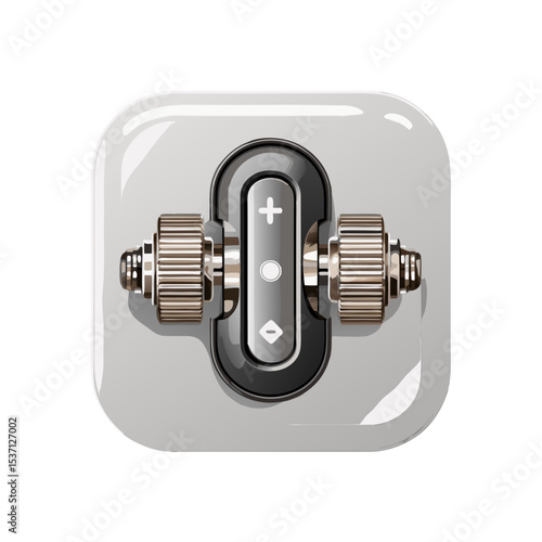 Horizontal toggle icon inactive interface element stock vector