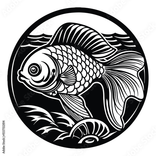 Trophy of a freshwater perch fish with realistic scales and water details ideal for fishing themes isolated on transparent background, png