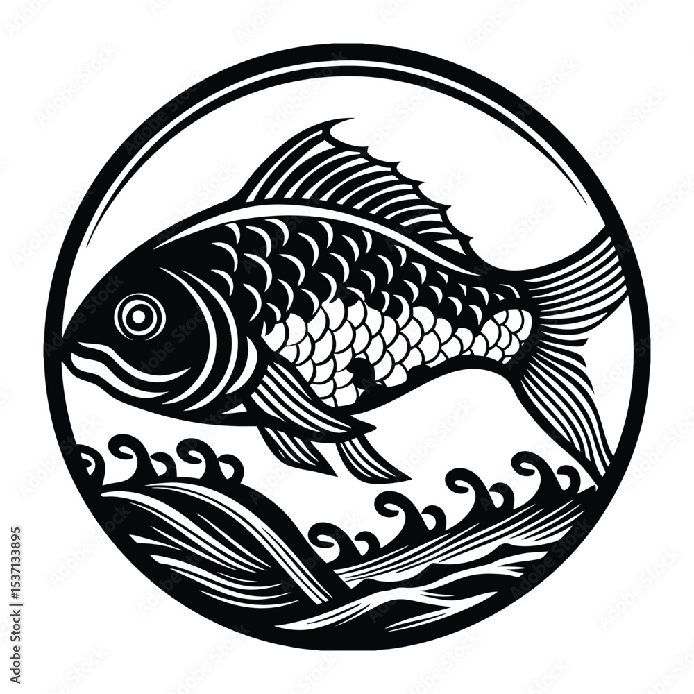 Fototapeta premium Fishing trophy isolated on transparent or white background