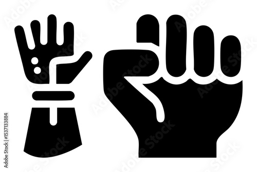 Vector Hands Confrontation Depicts Conflict and Resistance