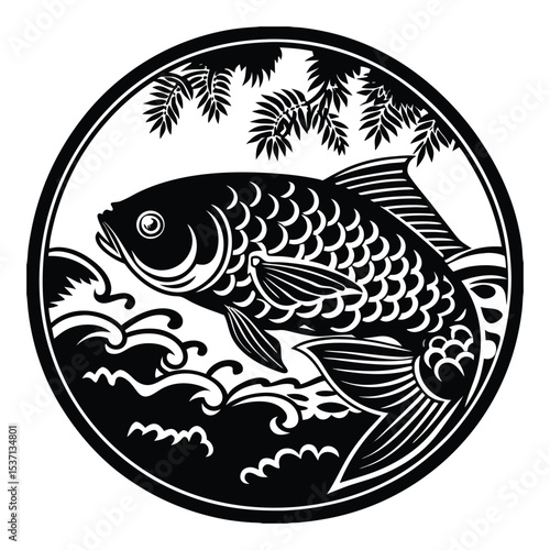 Tilapia fish artwork victor