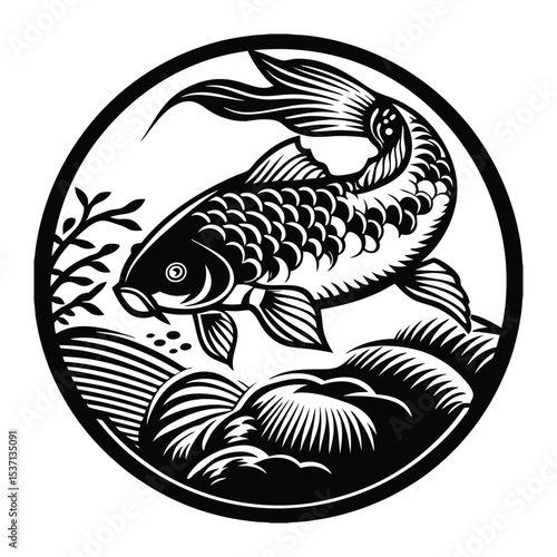 Tilapia fish artwork victor