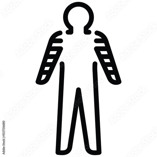 Diplegia Icon Line Vector Illustration