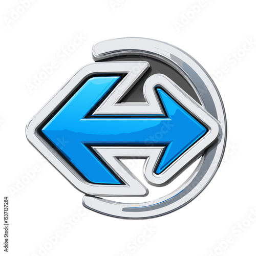 Minimal redo button with arrow shape stock vector