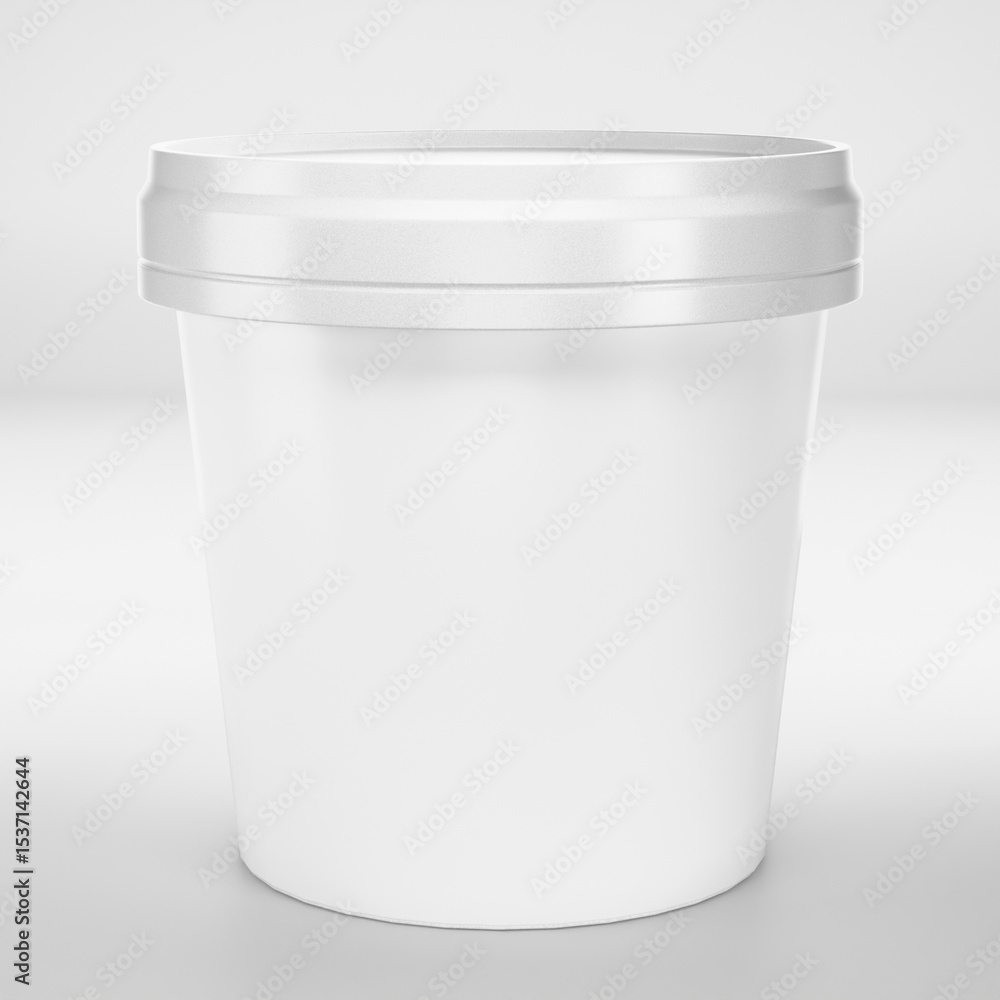 Cardboard ice cream tub isolated on white background Cardboard ice cream tub isolated on white background