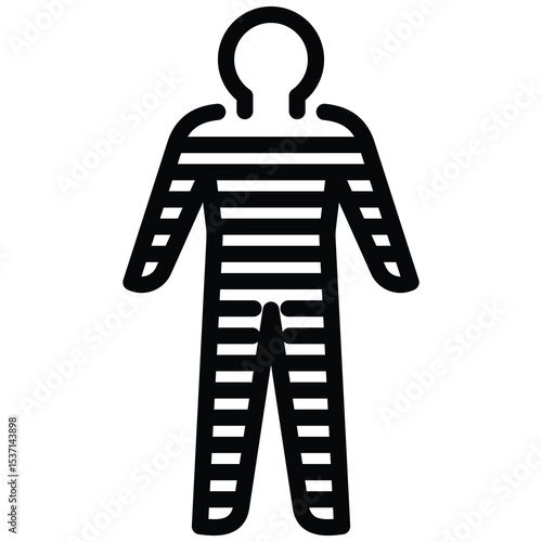 Quadriplegia Icon Line Vector Illustration