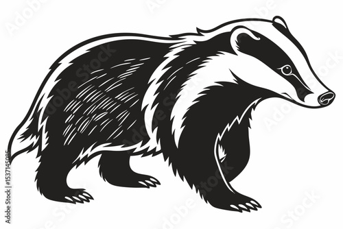 badger sihouette black vector