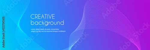 Colorful gradient creative abstract background. Wavy minimal trendy vector template for banners, business presentations, web headers
