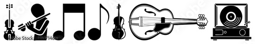 Vector Musical Instruments and Notation Vector Collection