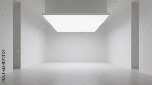 Wallpaper Mural Minimalist Room with Central Light Fixture Torontodigital.ca