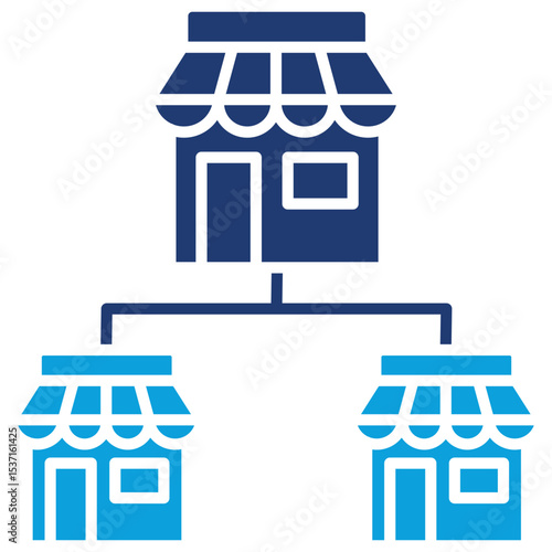 Franchise Flat Blue Icon