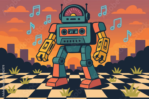 vector illustration of a robot