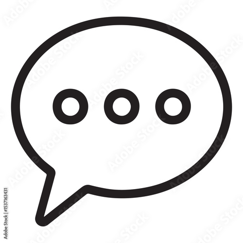 A Simple Icon of a Speech Bubble with Three Dots Suggesting Someone is Typing or Thinking of a Message